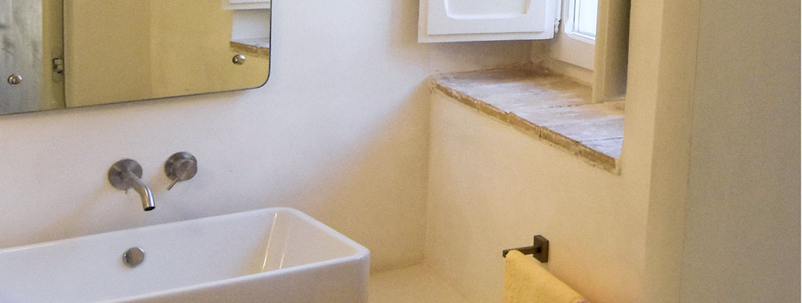 Das Bad mit Dusche von Assisi al Quattro Ferienhaus in Assisi historisches Zentrum, Umbria, Italien