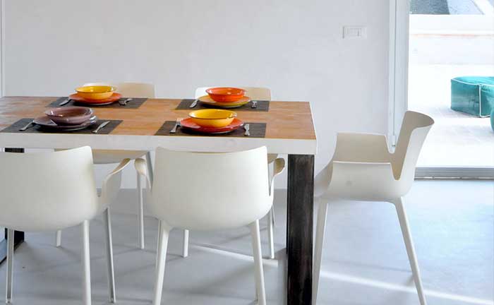 The dining area of Assisi al Quattro holiday apartment in historic centre of Assisi, Umbria, Italy