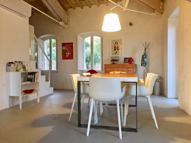 Umbrien Assisi al Quattro Ferienhaus das Wohnraum mit Essbereich